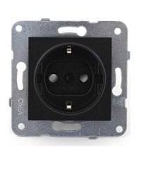 Viko Novella Topraklı Priz Çerçevesiz - SİYAH