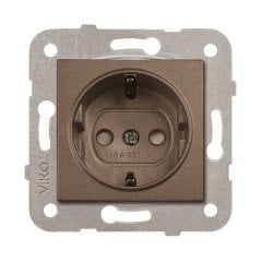 Viko Novella Topraklı Priz Çerçevesiz - ANTRASİT