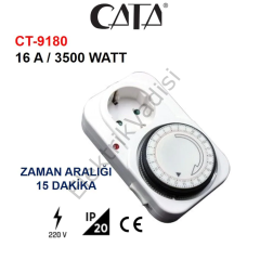 Cata Prizli Mekanik Zaman Saati Ayarlanabilir 3500W Ct-9180