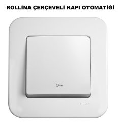 Viko Linnera/Rollina Beyaz/Krem Kapı Otomatiği Beyaz - Linnera Çerçeveli