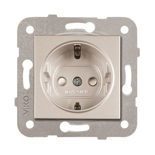 Viko Novella Topraklı Priz Çerçevesiz - METALİK BEYAZ