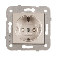 Viko Novella Topraklı Priz Çerçevesiz - METALİK BEYAZ