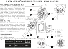 Viko Linnera Beyaz Topraklı Priz ÇERÇEVELİ