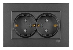 Novella FÜME İkili Topraklı Priz Çerçeveli Viko Artline - 92605458