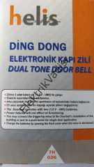 Helis Ding Dong Sesli Kapı Zili Pilli