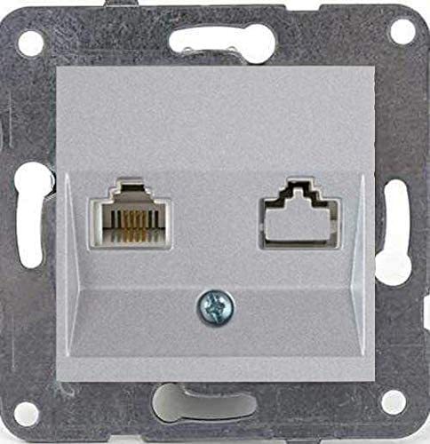 Viko Novella Tekli Nümeris Telefon Çerçevesiz - METALİK BEYAZ