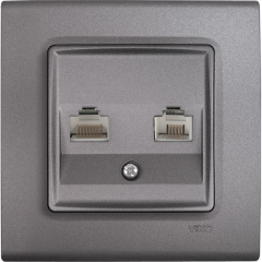 Viko Linnera Life Granit Grisi  Komütatör Vavian Granit Grisi - Çerçeveli