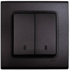 Viko Linnera Life Granit Grisi  Komütatör Vavian Siyah - Çerçeveli