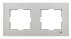 Viko Novella Metalik Beyaz İkili Çerçeve - 92190662
