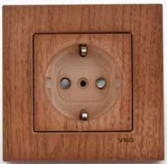 Viko Artline Novella CEVİZ Topraklı Priz Ç.K. Çerçeveli - 92615142