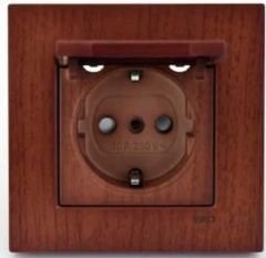 Viko Artline Novella KİRAZ Kapaklı Topraklı Priz Çerçeveli - 92615012