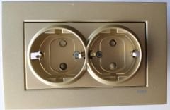 Viko Artline Novella BRONZ İkili Topraklı Priz Çerçeveli - 92605258