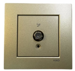 Viko Artline Novella BRONZ Uydu Prizi F Kollektörlü Çerçeveli - 92605297