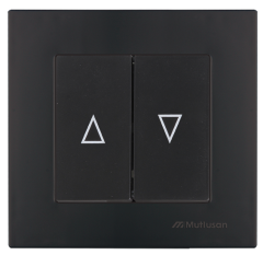 Mutlusan Rita Serisi Anahtar ve Priz Çeşitleri Siyah - Jaluzi Kumanda Anahtarı