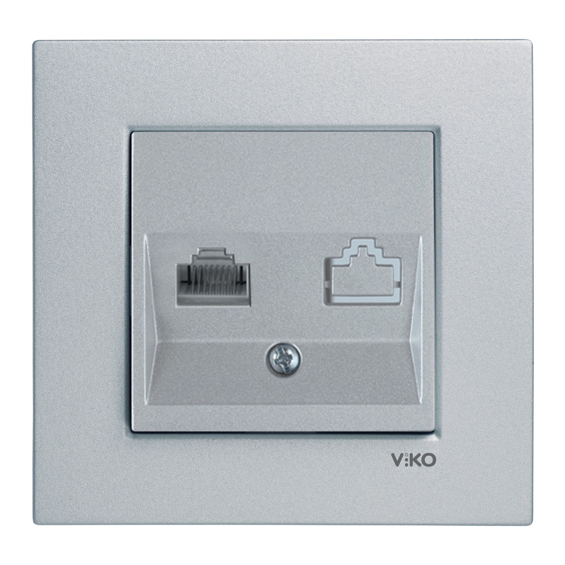 Viko Artline Novella GÜMÜŞ Tekli Nümeris Telefon Çerçeveli - 92605032