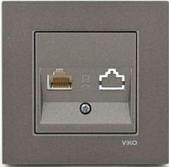 Viko Artline Novella ANTRASİT Tekli Data İnternet Çerçeveli - 92605332