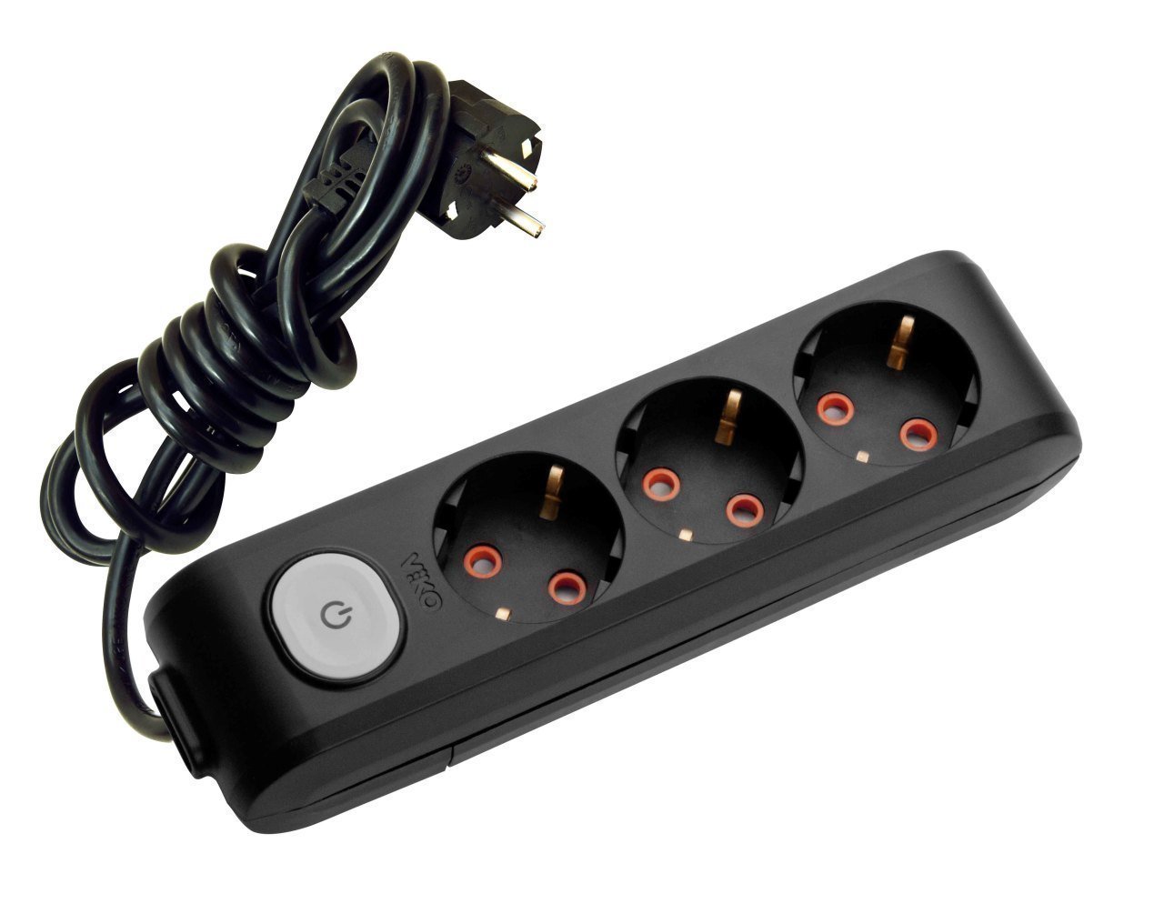 Viko Multi-let Siyah Renk Klemensli Grup Prizler 3lü Anahtarlı - 5 Metre