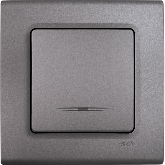 Viko Linnera Life Granit Grisi Işıklı Anahtar Granit Grisi - Çerçevesiz