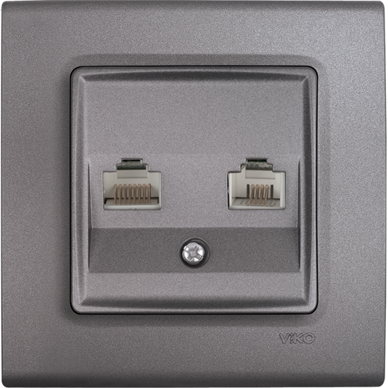 Viko Linnera Life Granit Grisi Siyah Permütatör Granit Grisi - Çerçeveli