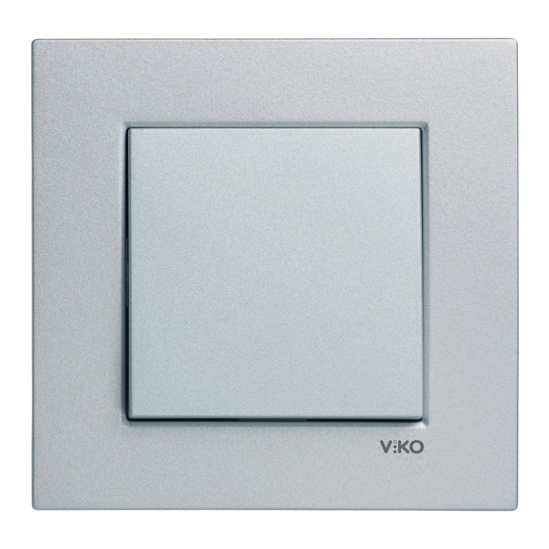 Viko Artline Novella GÜMÜŞ Tekli Anahtar Çerçeveli - 92605001