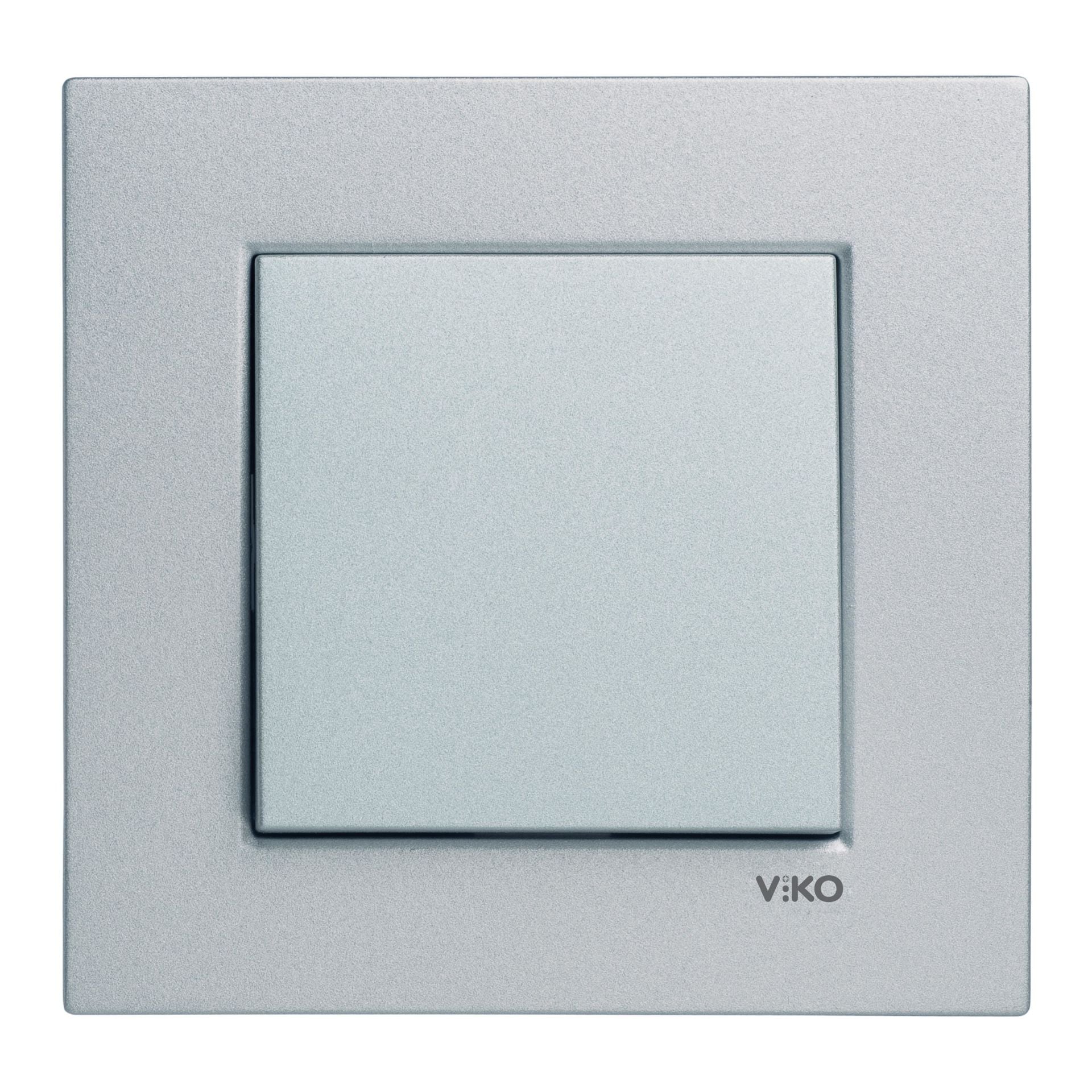 Viko Artline Novella GÜMÜŞ Tekli Anahtar Çerçeveli - 92605001