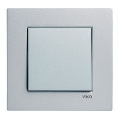Viko Artline Novella GÜMÜŞ Tekli Anahtar Çerçeveli - 92605001