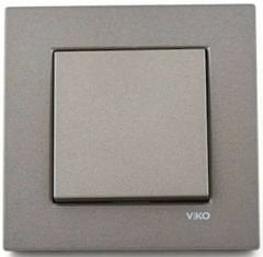 Viko Artline Novella ANTRASİT Tekli Anahtar Çerçeveli - 92605301