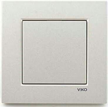Viko Artline Novella METALİK BEYAZ Tekli Anahtar Çerçeveli - 92605601