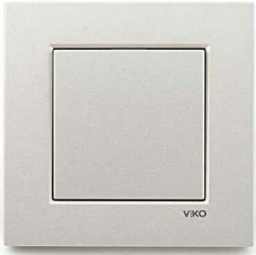 Viko Artline Novella METALİK BEYAZ Tekli Anahtar Çerçeveli - 92605601
