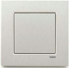 Viko Artline Novella METALİK BEYAZ Tekli Anahtar Çerçeveli - 92605601