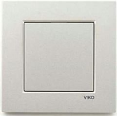 Viko Artline Novella METALİK BEYAZ Tekli Anahtar Çerçeveli - 92605601