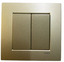 Viko Artline Novella BRONZ İkili Anahtar Komütatör Çerçeveli - 92605202