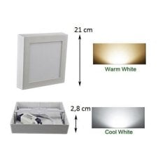 Cata 18w Led Panel Sıva Üstü Kare Beyaz Kasa Beyaz Işık Ct-5234b