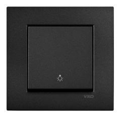 Viko Artline Novella SİYAH Light Anahtarı Çerçeveli - 92605503