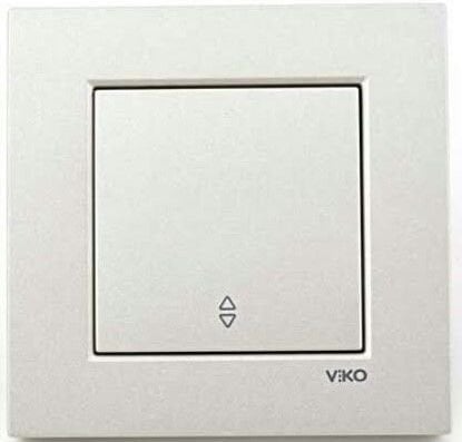 Viko Artline Novella METALİK BEYAZ Vavien Anahtar Çerçeveli - 92605604