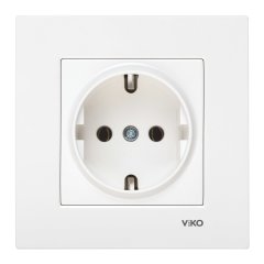 Viko Karre Çocuk Korumalı Topraklı Priz ÇERÇEVESİZ - Krem