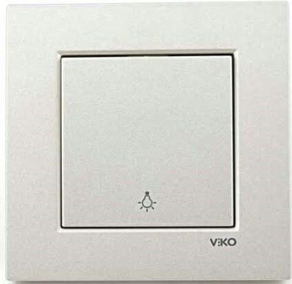 Viko Artline Novella METALİK BEYAZ Zil Anahtarı Çerçeveli - 92605606