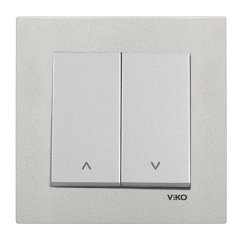 Viko Artline Novella METALİK BEYAZ Jaluzi Kumanda Anahtarı Çerçeveli - 92605616
