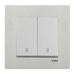 Viko Artline Novella METALİK BEYAZ Komütatör Vavian Çerçeveli - 92605617