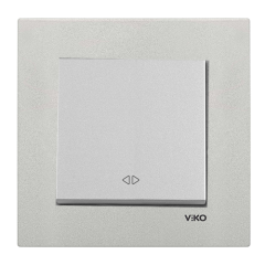 Viko Artline Novella METALİK BEYAZ Permütatör Ara Vavian Çerçeveli - 92605631