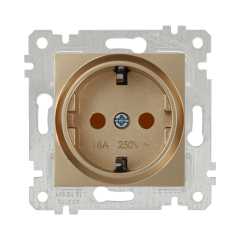 Mutlusan Rita Serisi Anahtar ve Priz Çeşitleri Antik Altın - Topraklı Priz