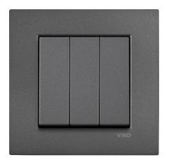 Novella FÜME Üçlü Anahtar Çerçeveli Viko Artline  - 92605468