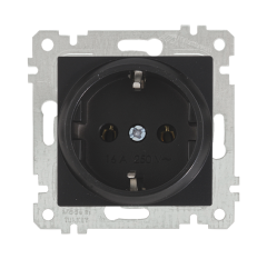 Mutlusan Rita Serisi Anahtar ve Priz Çeşitleri Siyah - Topraklı Priz