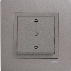 Viko Artline Novella ANTRASİT Tek Düğmeli Jaluzi Çerçeveli - 92605372