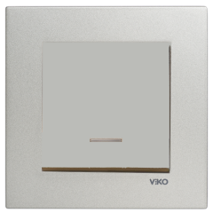 Viko Artline Novella SATEN Işıklı Anahtar Çerçeveli - 92605119