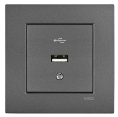Viko Novella Serisi FÜME Renk USB Konnektör