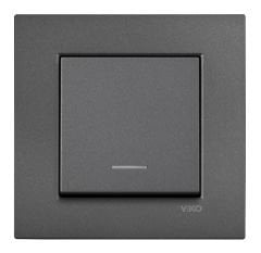 Novella FÜME Işıklı Anahtar Çerçeveli Viko Artline - 92605419