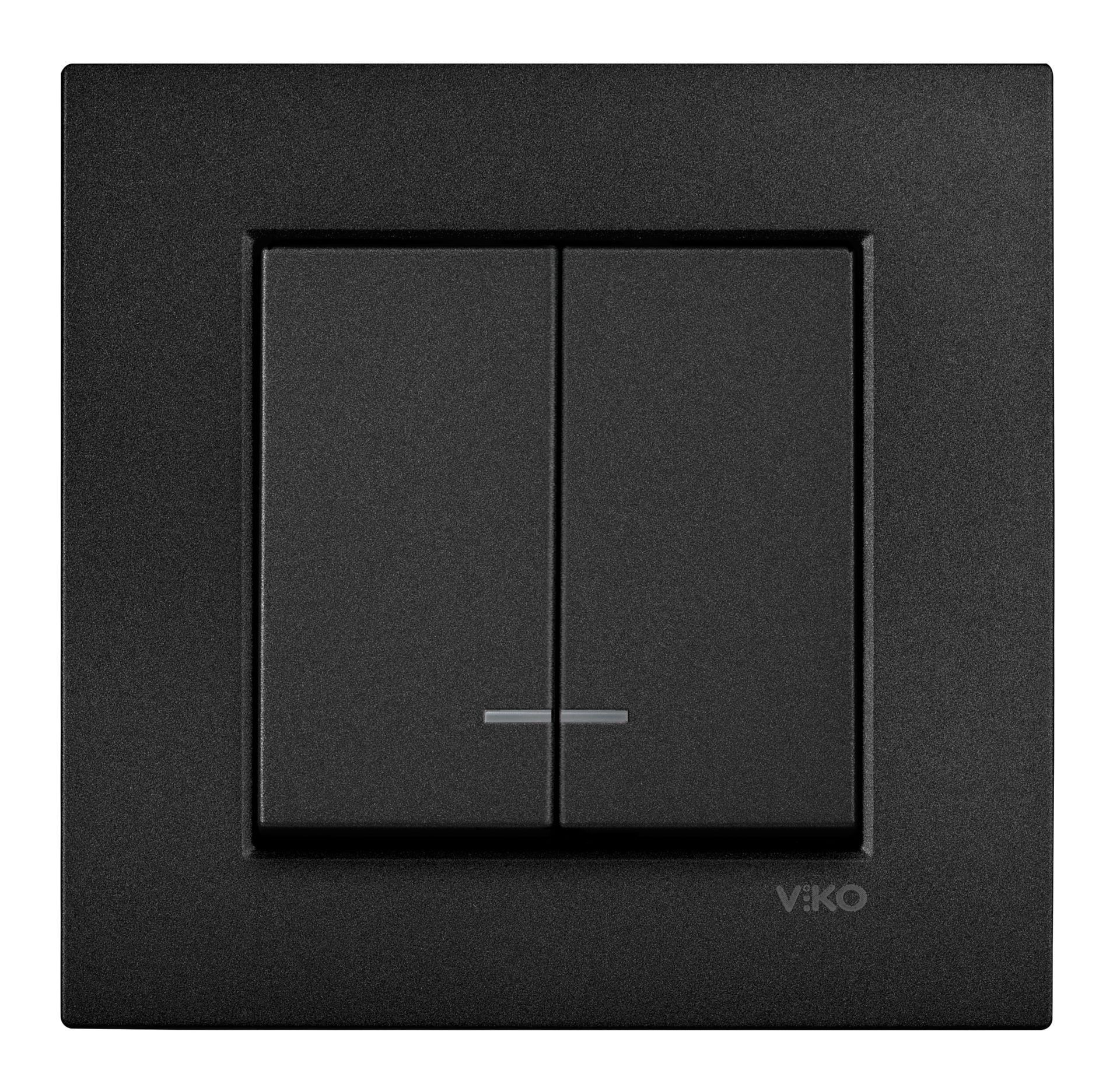 Viko Artline Novella SİYAH Işıklı Komütatör Çerçeveli - 92605550