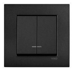 Viko Artline Novella SİYAH Işıklı Komütatör Çerçeveli - 92605550