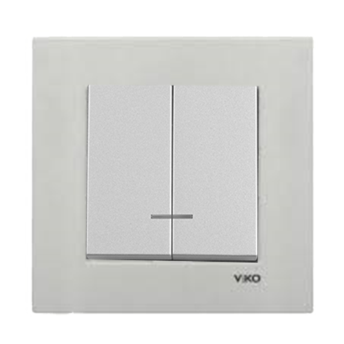Viko Artline Novella METALİK BEYAZ Işıklı Komütatör Çerçeveli - 92605650